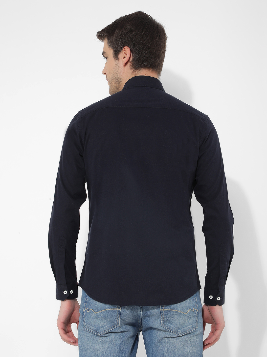 Numero Uno Men Solid Navy Shirt